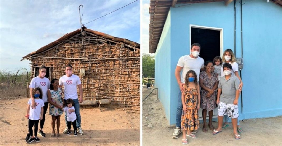 Wesley Safadão dá uma casa mobiliada para família carente. Deu-lhes a esperança de dias melhores!