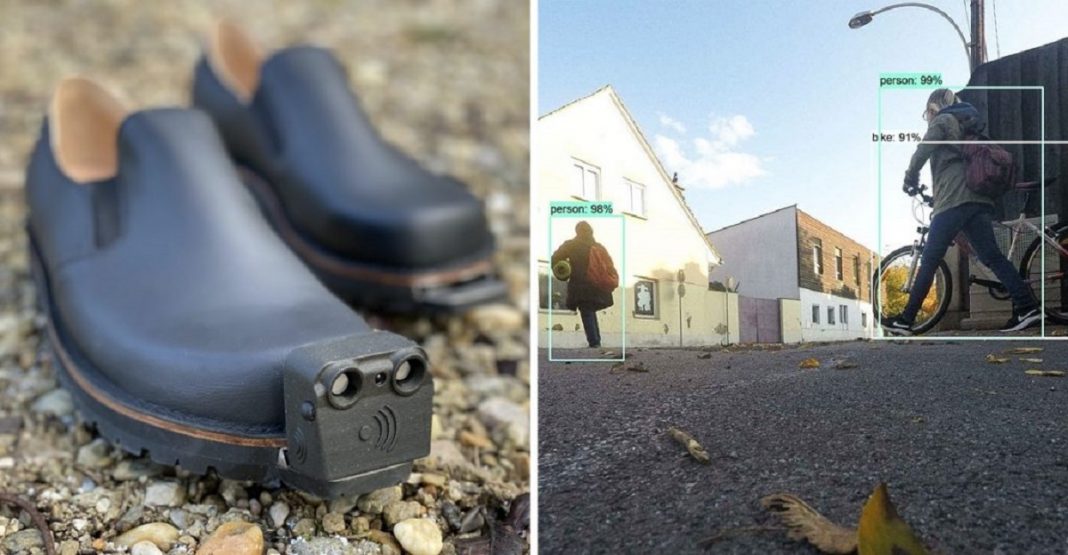 Eles criaram sapatos inteligentes para pessoas cegas, capazes de detectar obstáculos. Eles vão andar com segurança