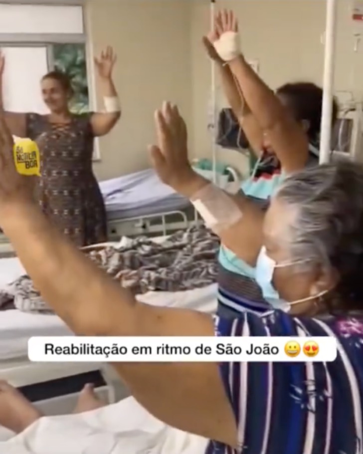 sensivel-mente.com - Fisioterapeuta dança com pacientes COVID-19 para exercitá-los e reabilitá-los, Isso é vocação