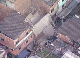 Edifício residencial de 4 andares desaba nesta madrugada em Rio das Pedras, Rio de Janeiro.