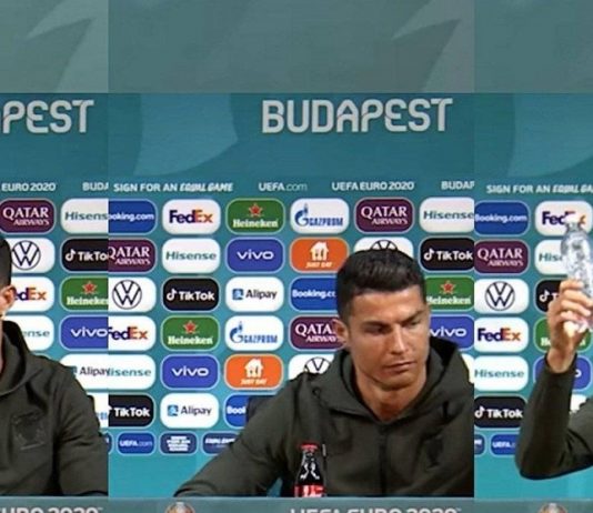 Cristiano Ronaldo deu prejuízo de 20 bi à Coca-Cola, ao preferir água em coletiva