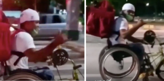 Rogério trabalha de entregador em uma cadeira de rodas e ainda que participar das olimpíadas. “SUPERAÇÃO”