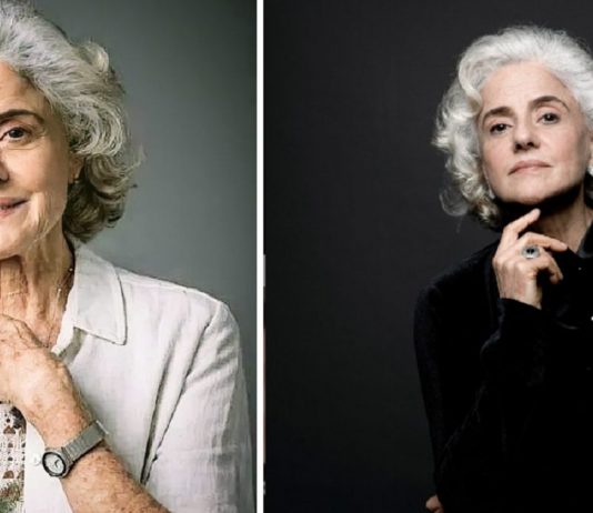 Marieta Severo celebra 75 anos com sua filha e netos em sua residência