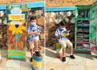 Menino de 7 anos criou uma ‘geladeira cultural’ para levar a leitura a todas as pessoas do Brasil