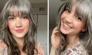 Mulher de 26 anos inspira ao assumir seus cabelos grisalhos que ela tinha desde a infância sensivel-mente.com - Mulher de 26 anos inspira ao assumir seus cabelos grisalhos que ela tinha desde a infância