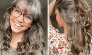 sensivel-mente.com - Mulher de 26 anos inspira ao assumir seus cabelos grisalhos que ela tinha desde a inf&acirc;ncia